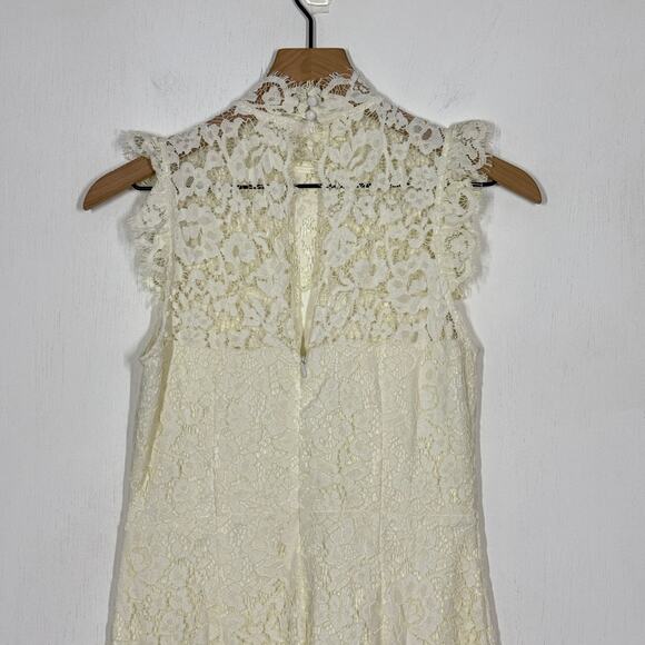 Storia Shift Dress NWT Womens M White Floral Lace Bridal Ethereal Classic Party - Picture 6 of 9